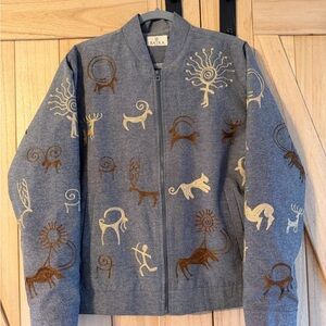 Embroidered Gray Jean Jacket